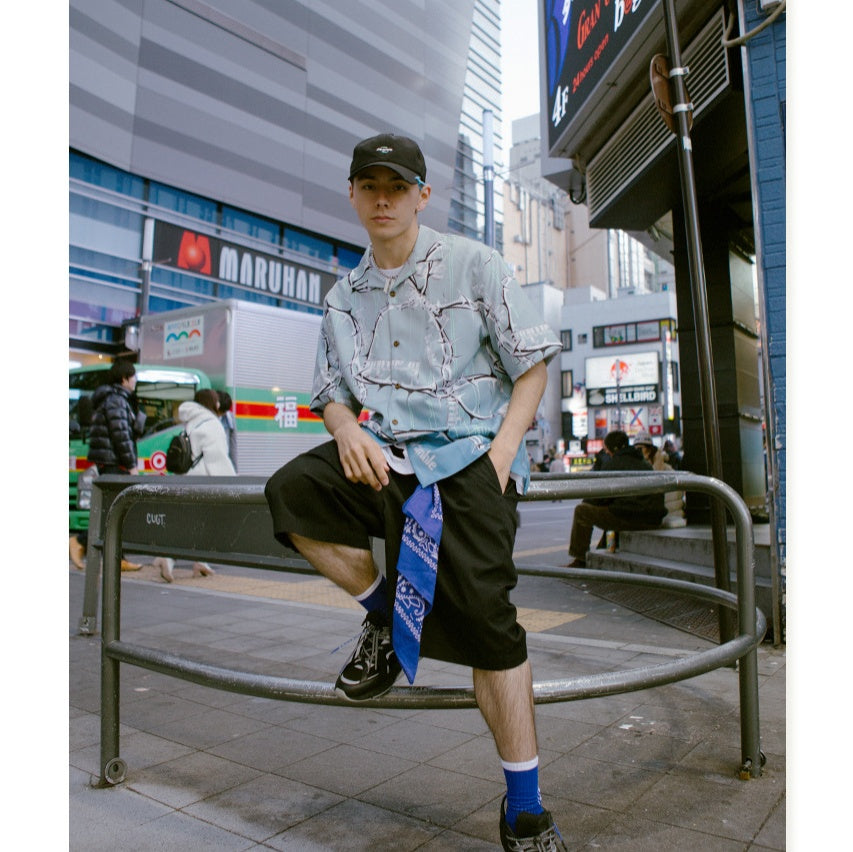 Digital printed men's streetwear Hawaiian shirt