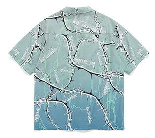 Digital printed men's streetwear Hawaiian shirt