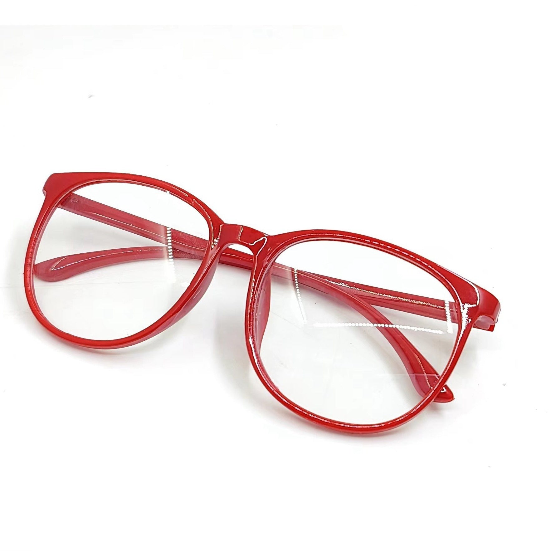 Women's Simple Solid Color Large Frame Glasses Accessories