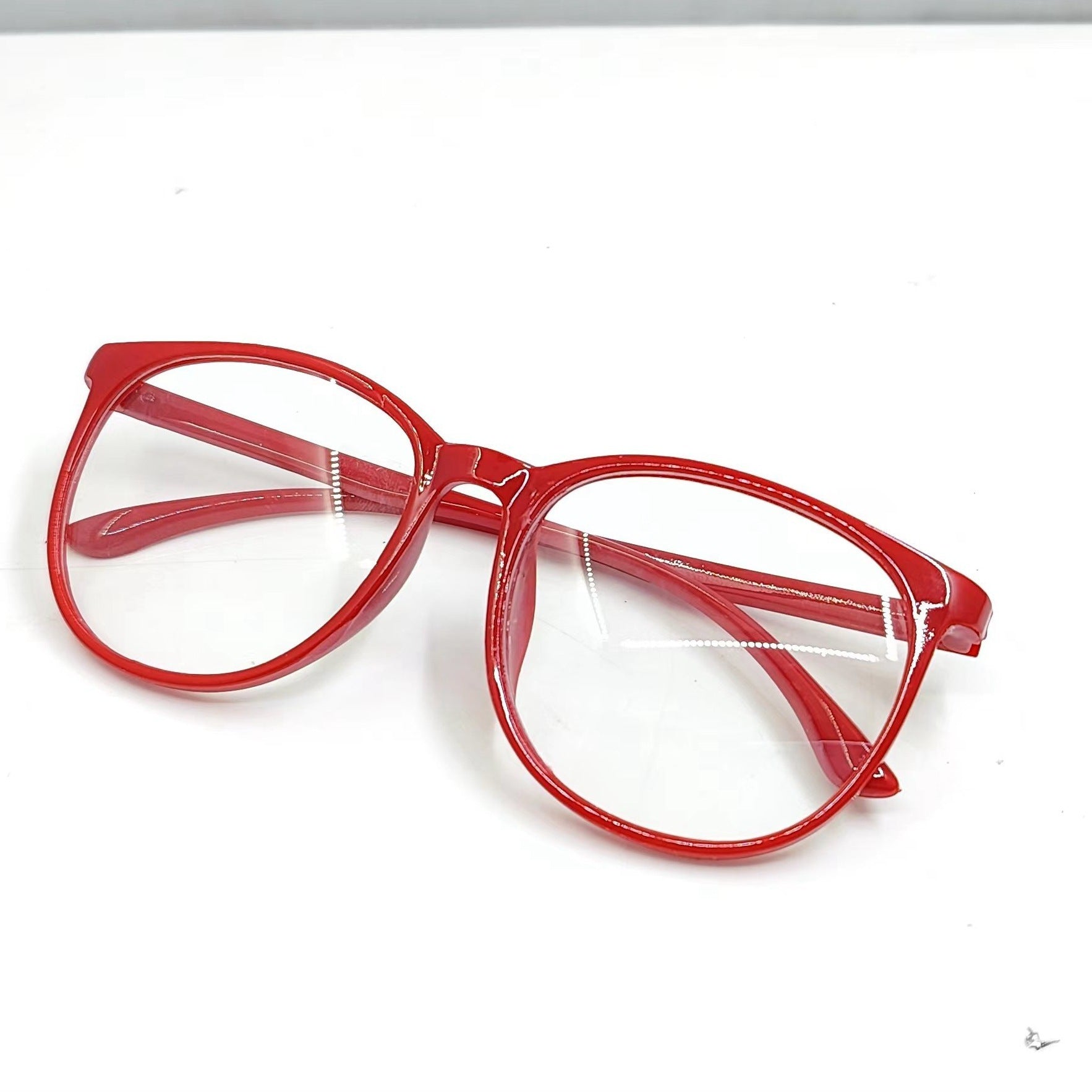 Women's Simple Solid Color Large Frame Glasses Accessories