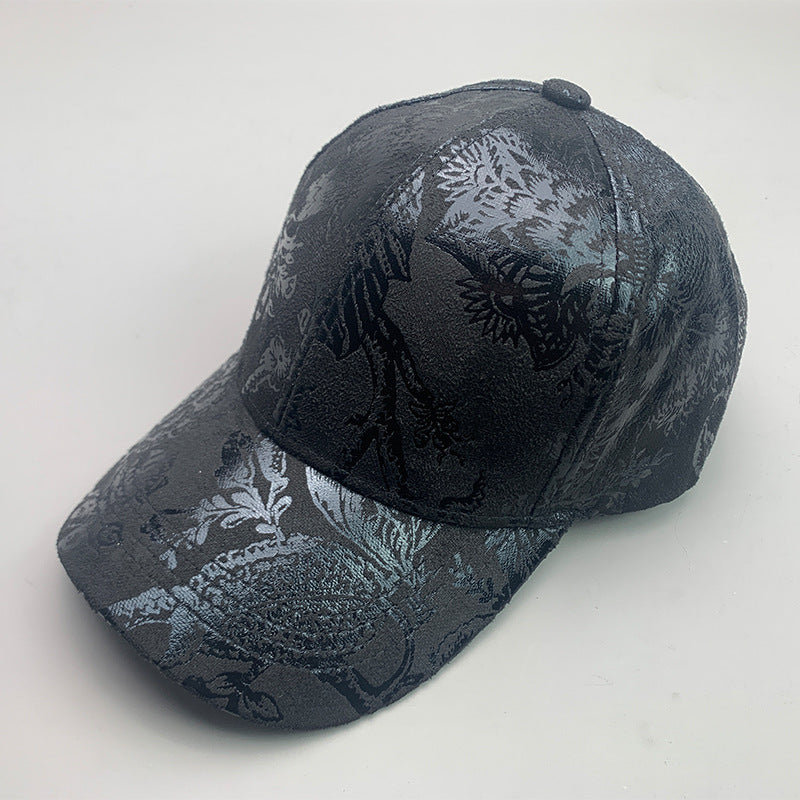 Korean Style Pure Leather Printing Baseball Caps