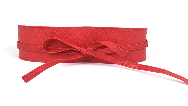 New Decorative Wide Waistband For Ladies Simple And Versatile Wide Waistband Clothing Accessories Belt Bow Tie With Skirt