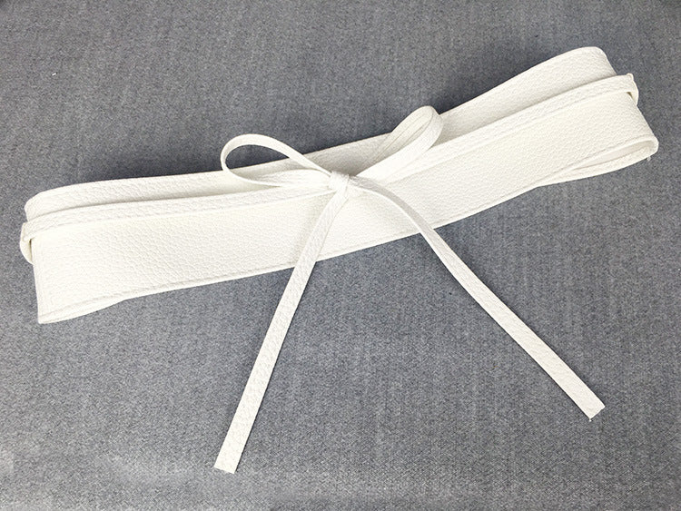 New Decorative Wide Waistband For Ladies Simple And Versatile Wide Waistband Clothing Accessories Belt Bow Tie With Skirt