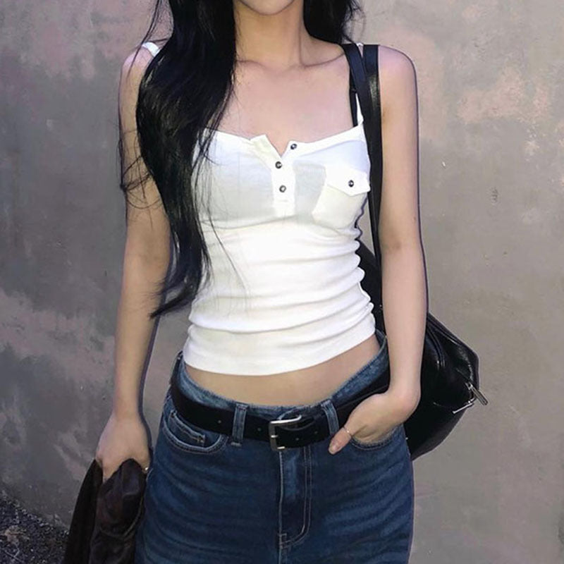 Wind Basic Pocket Outerwear Camisole