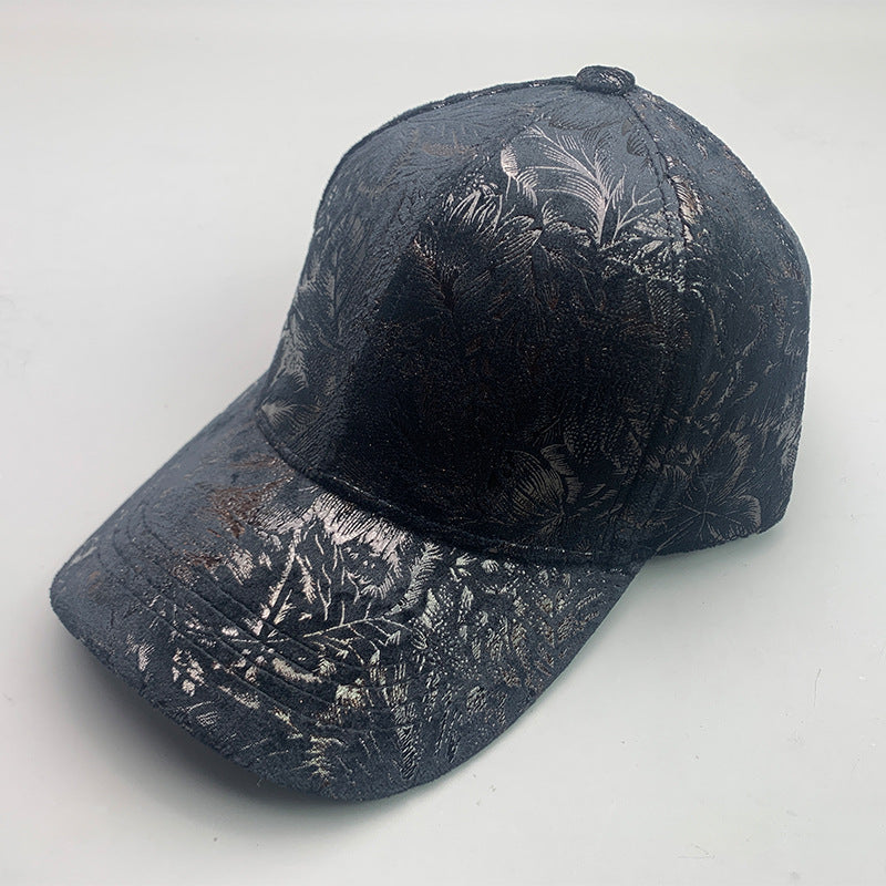 Korean Style Pure Leather Printing Baseball Caps
