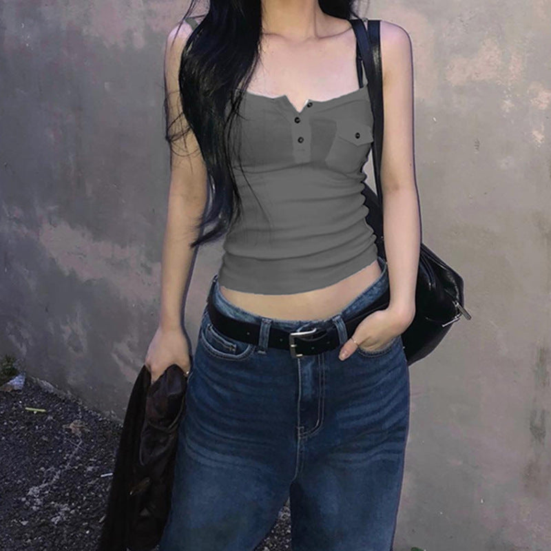 Wind Basic Pocket Outerwear Camisole