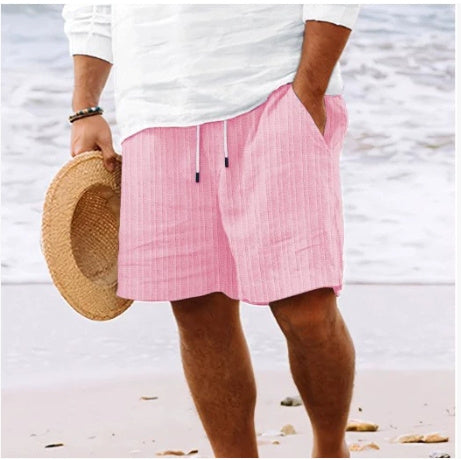 Stripe Print Shorts Summer Fashion Drawstring Sweatpants Casual Clothing For Men